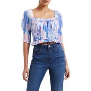 French Connection Women's Floral‎ Square Neck Blouse Multicolor Size M